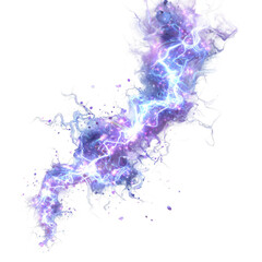 Poster - Electric Glowing Sparks in Blue and Purple Tones Creating a Dynamic Visual Experience