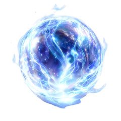 Poster - Glowing Orb of Light Radiating Mystical Energy with Isolated Ethereal Effect