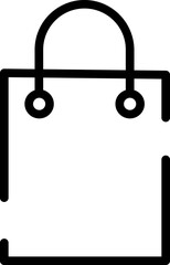 Fototapete - Minimalistic Modern Rounded Outline Bag Icon