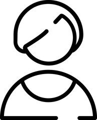Aufkleber - Minimalistic Modern Rounded Outline Woman Icon