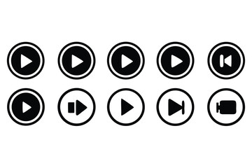 Aufkleber - Minimalist Graphic with Six Media Elements A Clean and Modern Design
