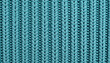 © Väike Studio - Turquoise Rib Knit Wool Pattern. Textile Surface. Close up Texture. Background. Yarn.