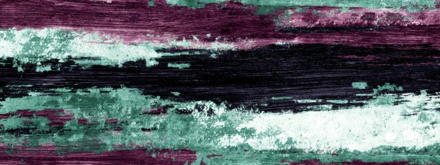 Poster - Abstract Texture of Seafoam Green and Dark Purple Layers Creating a Scratchy Brush Effect
