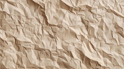 Poster - Crumpled Beige Paper Texture Background for Creative and Design Projects
