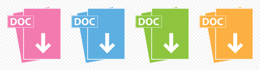 Poster - Coloring Documents icon Simple thin line logo set on Transparent Background. EPS 10.  