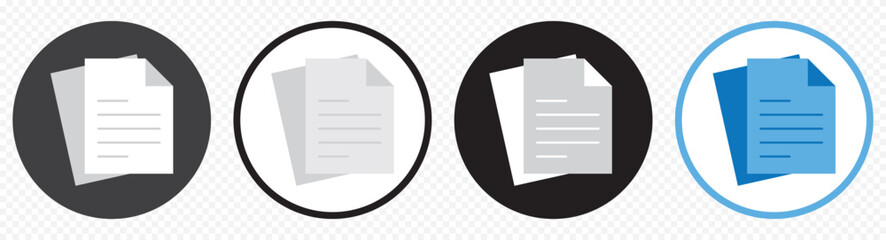 Leinwandbilder - Coloring Documents icon Simple thin line logo set on Transparent Background. EPS 10.  