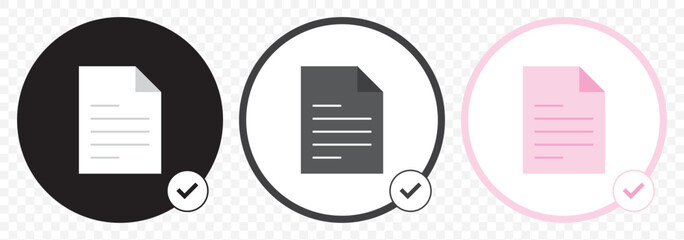 Leinwandbilder - Audit icon. Simple element from audit collection. Document icon with magnifying glass and check mark. Filled Audit icon for templates, infographics and more on Transparent Background. EPS 10.