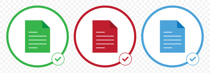 Leinwandbilder - Coloring Documents icon Simple thin line logo set on Transparent Background. EPS 10.  
