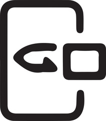 Aufkleber - Black outline of a smartphone with a fingerprint icon