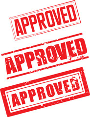 Poster - Approved Level Seal Typography Vector design