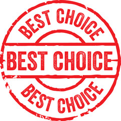Poster - Best Choice Round Stamp Seal Typography Vector Design