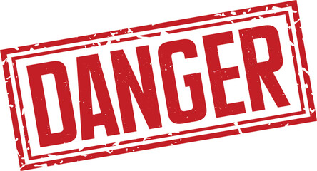 Poster - Danger Stamp seal Typography Vector design