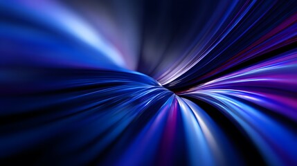 Poster - Abstract Radiant Light Streams Converging in a Dynamic Pattern