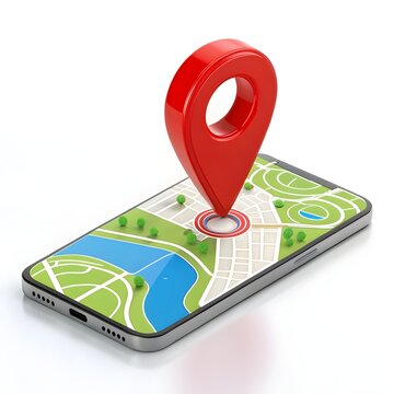 3d rendering of a vibrant red location pin isolated on transparent background