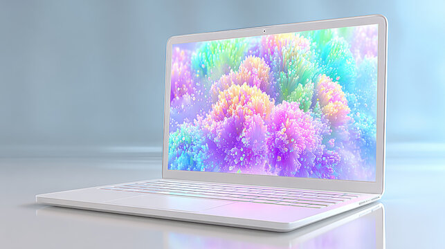 Creative editing software interface displayed on a laptop screen.