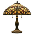 © Elsh - Elegant stained glass lamp illuminating a cozy room with warm ambiance and intricate design