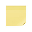 © PNG Lab - Blank yellow sticky note with a curled corner