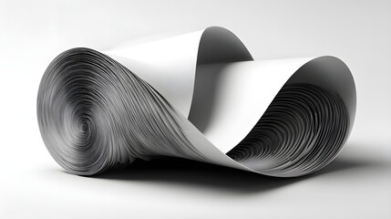 Poster - Abstract design of rolled paper.