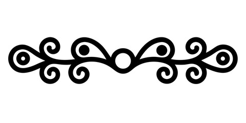 Fototapete - Chic Black Lace Ornament Divider – Lightweight Vector on transparent background, Ideal for Invitations or Posters (7)
