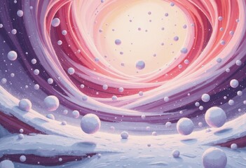 Aufkleber - Abstract snowball fight with dynamic motion lines and vibrant colors
