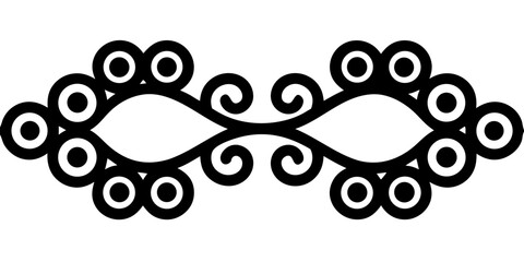 Poster - Chic Black Lace Ornament Divider – Lightweight Vector on transparent background, Ideal for Invitations or Posters (8)