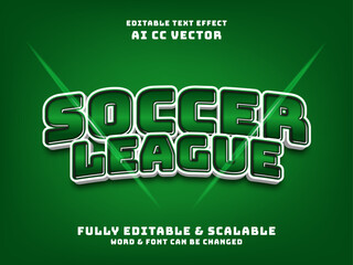 Poster - soccer league sport text effect. football champion