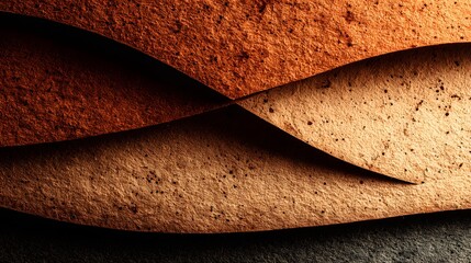 Poster - Layered, textured forms in warm earth tones.