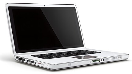 Poster - Modern laptop computer on a white background.