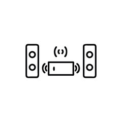 Poster - Vector art of cloud download icon with servers and blue arrow