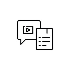 Poster - Video content and document communication icon
