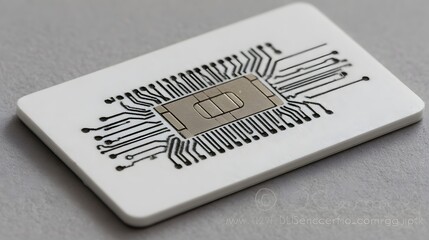 Poster - Circuit board design on a white card.