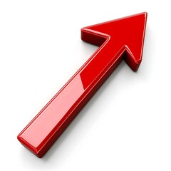 Poster - Red Arrow Pointing Upwards Symbolizing Growth and Progress