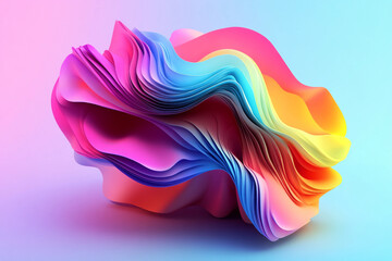 Poster - Generated with ai 3d render abstract fantasy background colorful design