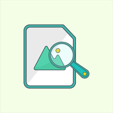 Search gallery icon. icon related to design elements. suitable for web site, app, user interfaces,element, printable etc. flat icon style. simple vector design editable