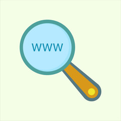 Fototapete - Search web icon. icon related to design elements. suitable for web site, app, user interfaces,element, printable etc. flat icon style. simple vector design editable