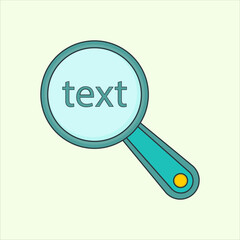 Fototapete - Search text icon. icon related to design elements. suitable for web site, app, user interfaces,element, printable etc. flat icon style. simple vector design editable