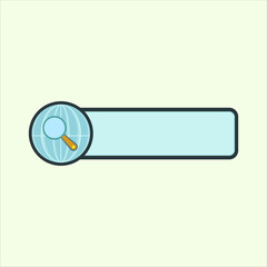 Fototapete - Search bar icon. icon related to design elements. suitable for web site, app, user interfaces,element, printable etc. flat icon style. simple vector design editable