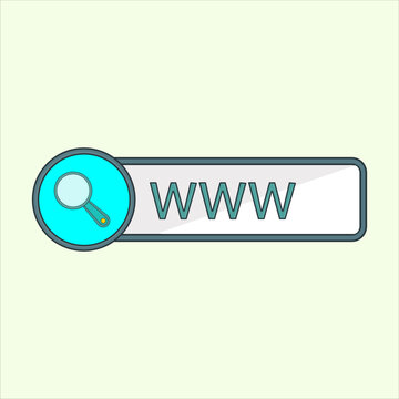 web search icon. icon related to design elements. suitable for web site, app, user interfaces,element, printable etc. flat icon style. simple vector design editable