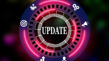 Business, Technology, Internet and network update concept. Update software computer program upgrade.