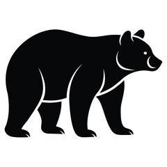 Poster - Majestic bear silhouette vector graphic isolated on a clean white background for diverse design applications isolated on white background