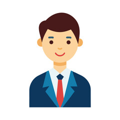 Poster - Professional businessman icon representing a teacher or expert cleanly isolated on white background for versatile design applications