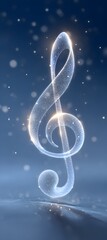 Poster - A musical note with a snowflake on it