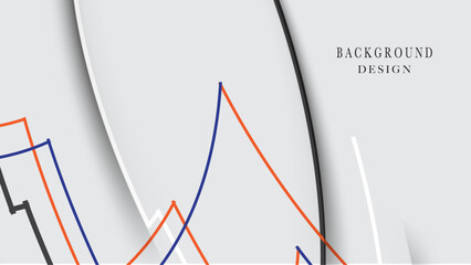 Wall Mural - Modern white background with blue red line light abstract