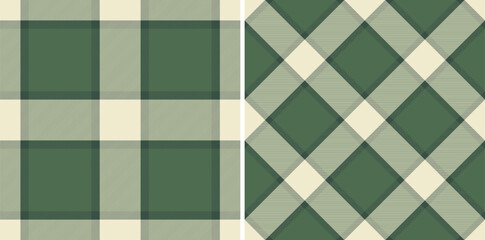 Poster - Elegant green and cream plaid patterns.  Two distinct designs offer versatile options for fashion, home décor, and website backgrounds.
