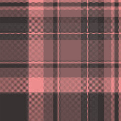 Poster - Pixelated plaid pattern in muted pink and charcoal tones. Seamless, classic design suitable for backgrounds, textures, or vintageinspired projects. Adaptable aesthetic.
