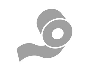 Poster - Simple grey roll icon minimalist design, perfect for websites, apps, or presentations needing a clean, modern aesthetic.  Represents continuity, flow, or a process.