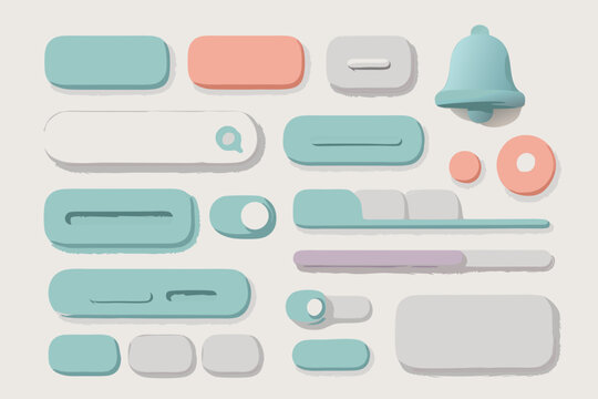 Icon set illustration for web design, a symbol of glossy internet communication