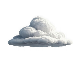 Fototapete - Realistic 3d rendered cumulus cloud with detailed texture and soft lighting against a deep black background