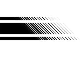 Poster - Abstract striped black stripe on white background. Vector pattern, Modern design element from lines. Sporty Vector background. For car body, boat, sportswear, toys