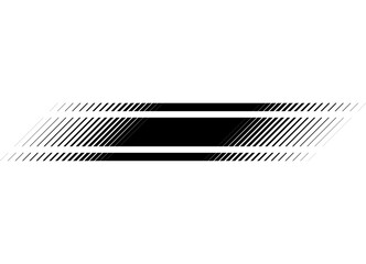 Poster - Abstract striped black stripe on white background. Vector pattern, Modern design element from lines. Sporty Vector background. For car body, boat, sportswear, toys